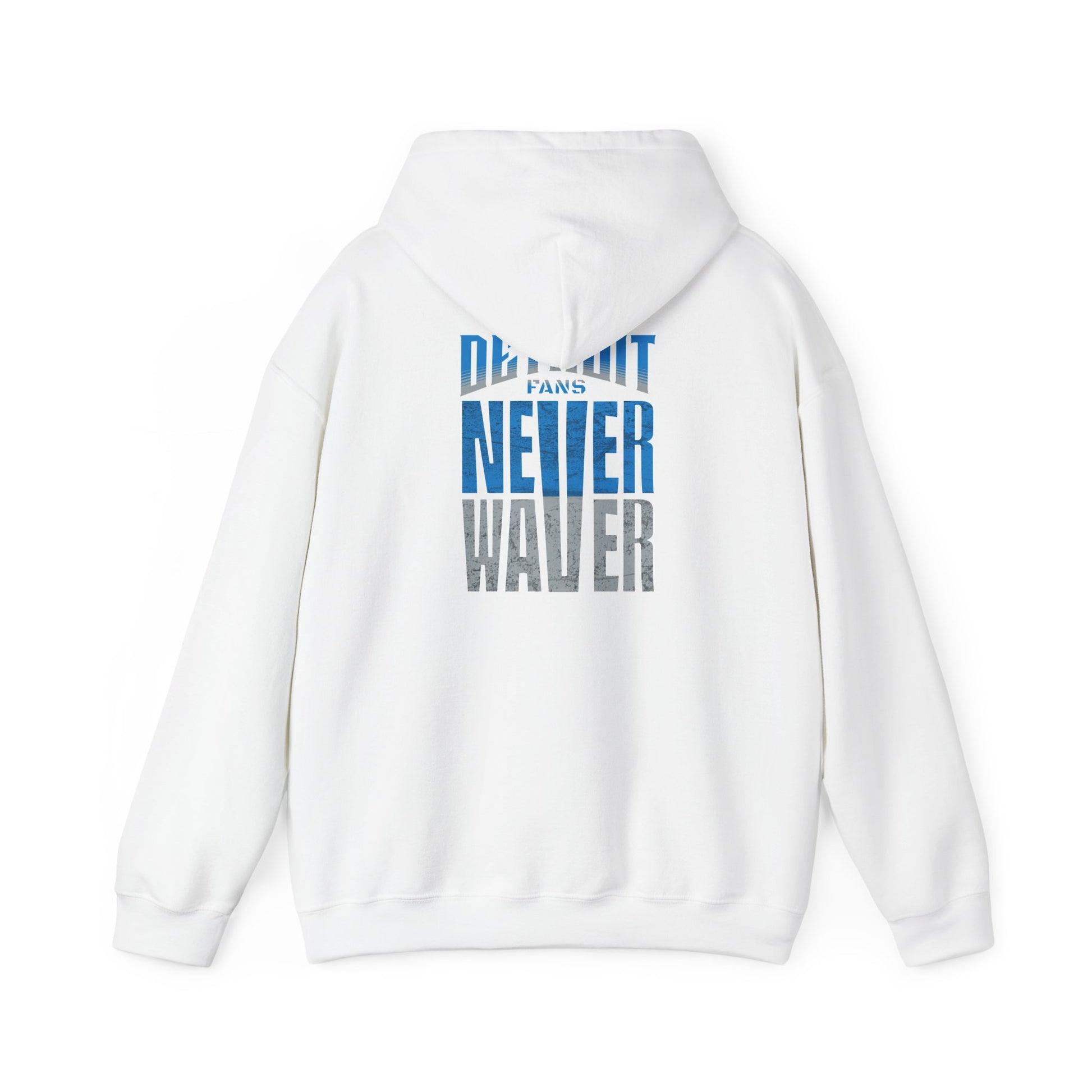 Unisex Heavy Blend™ Hooded Sweatshirt - 'Detroit Fans Never Waver' Inspirational Hoodie for Fans - Never Waver