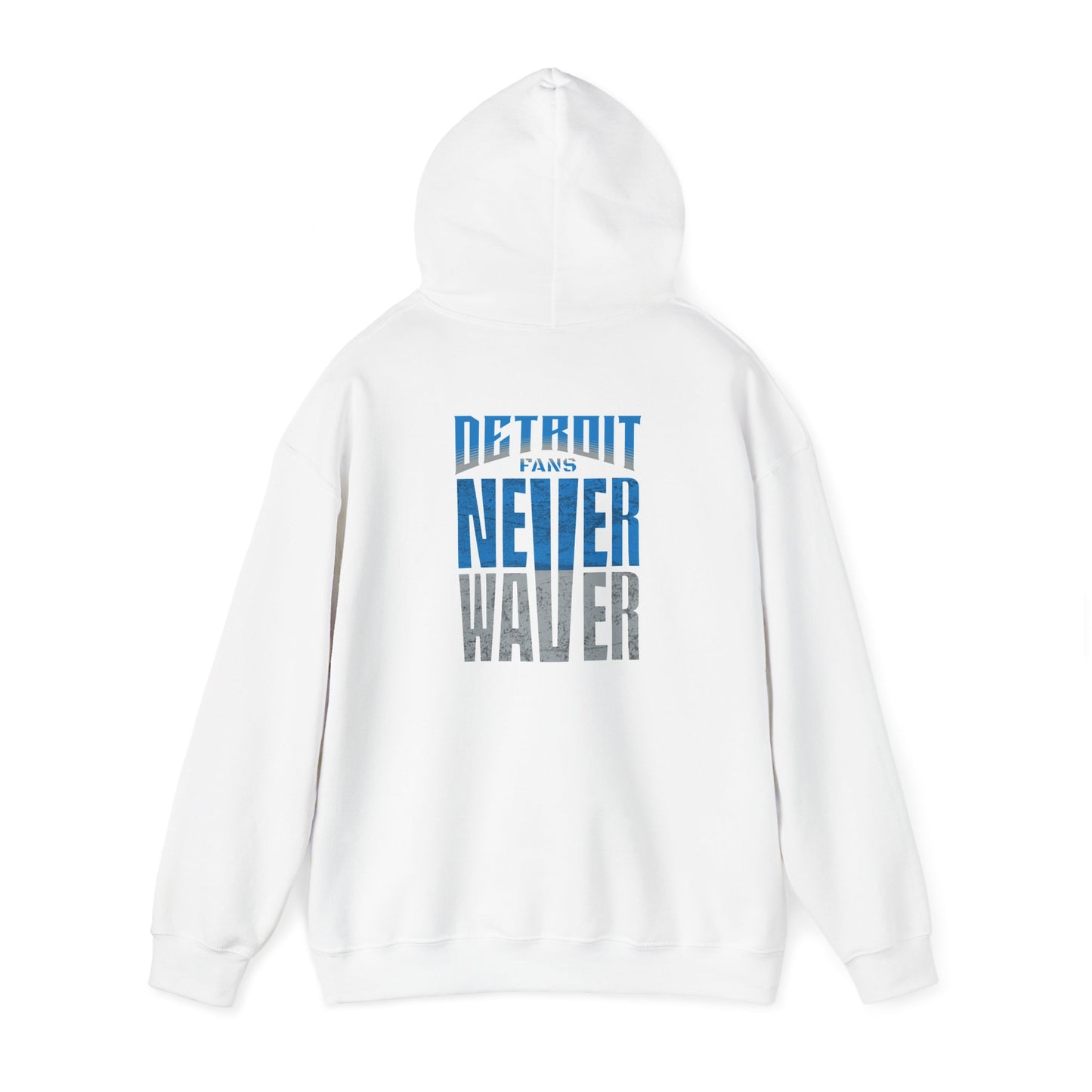 Unisex Heavy Blend™ Hooded Sweatshirt - 'Detroit Fans Never Waver' Inspirational Hoodie for Fans - Never Waver
