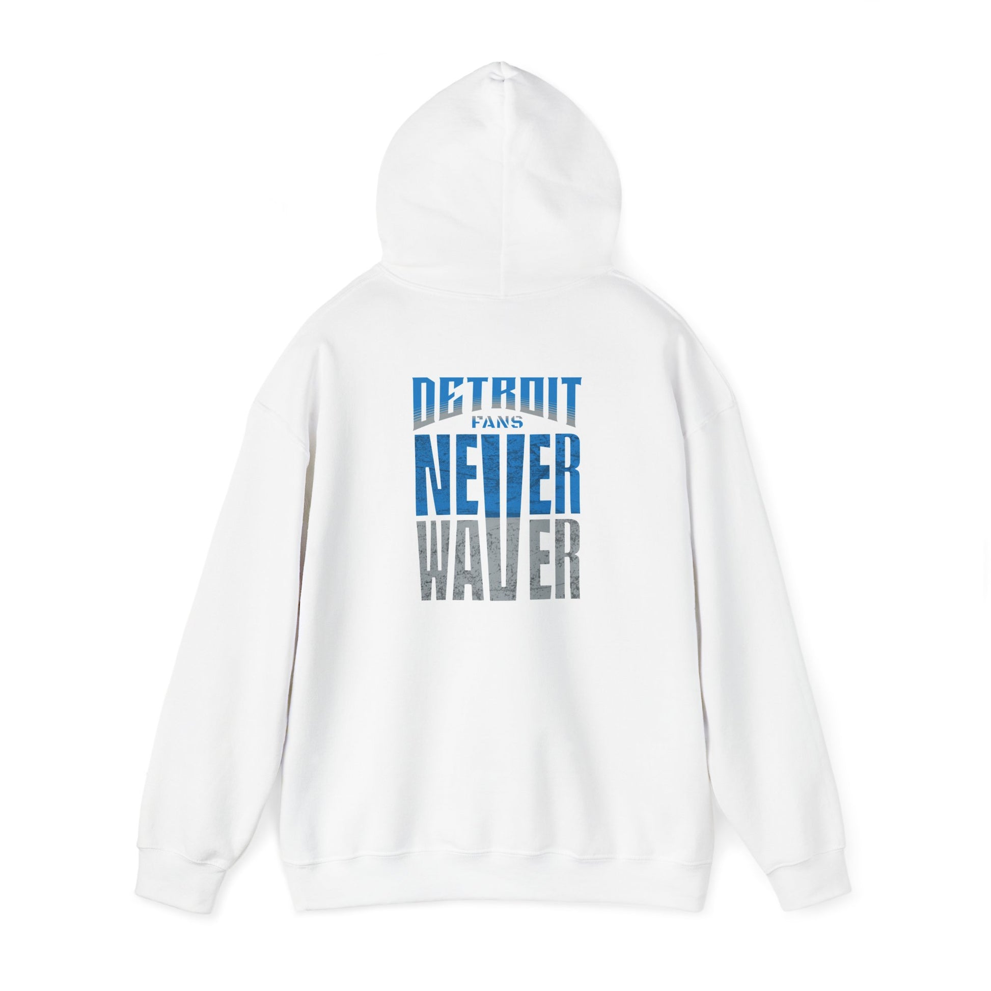 Unisex Heavy Blend™ Hooded Sweatshirt - 'Detroit Fans Never Waver' Inspirational Hoodie for Fans - Never Waver