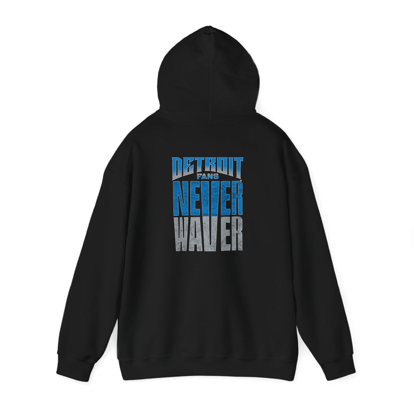 Unisex Heavy Blend™ Hooded Sweatshirt - 'Detroit Fans Never Waver' Inspirational Hoodie for Fans - Never Waver