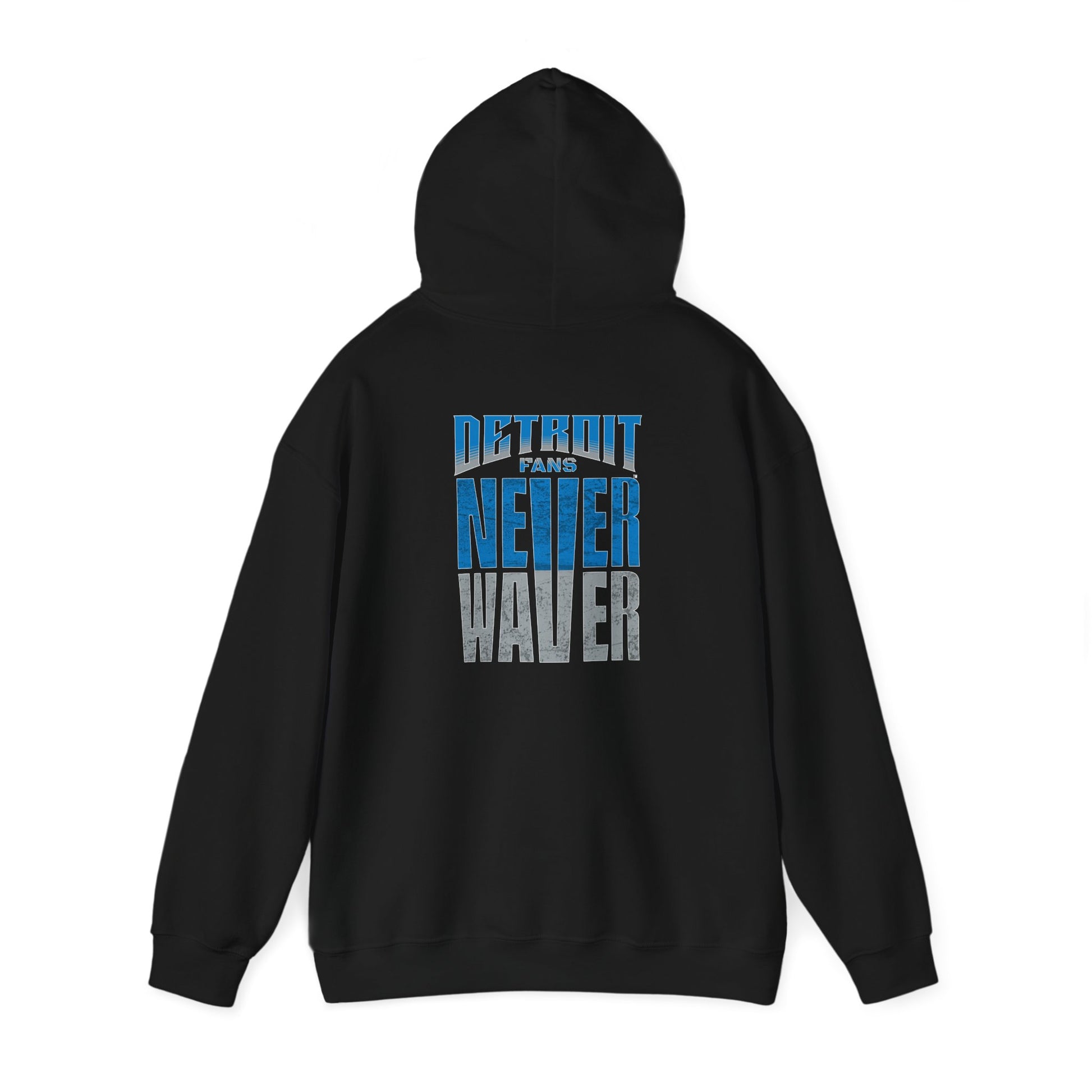Unisex Heavy Blend™ Hooded Sweatshirt - 'Detroit Fans Never Waver' Inspirational Hoodie for Fans - Never Waver