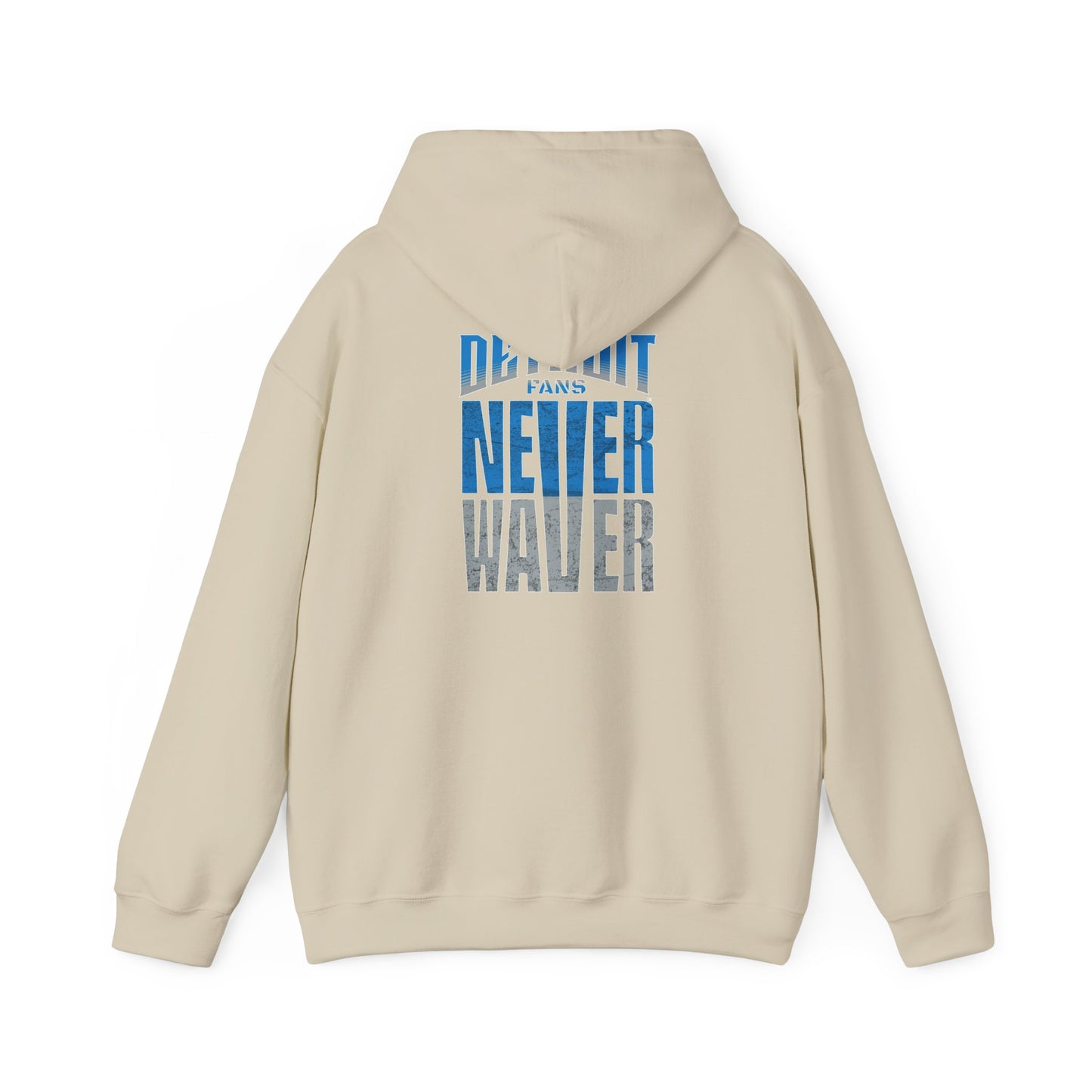 Unisex Heavy Blend™ Hooded Sweatshirt - 'Detroit Fans Never Waver' Inspirational Hoodie for Fans - Never Waver