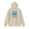 Unisex Heavy Blend™ Hooded Sweatshirt - 'Detroit Fans Never Waver' Inspirational Hoodie for Fans - Never Waver