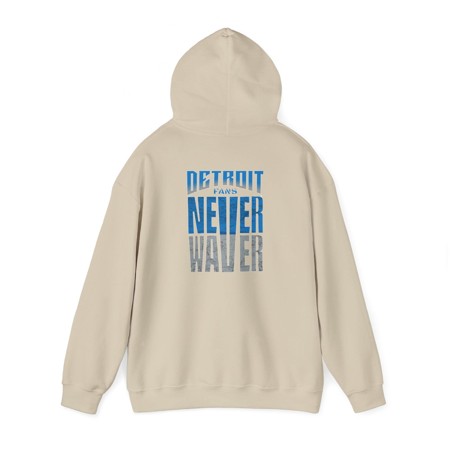 Unisex Heavy Blend™ Hooded Sweatshirt - 'Detroit Fans Never Waver' Inspirational Hoodie for Fans - Never Waver