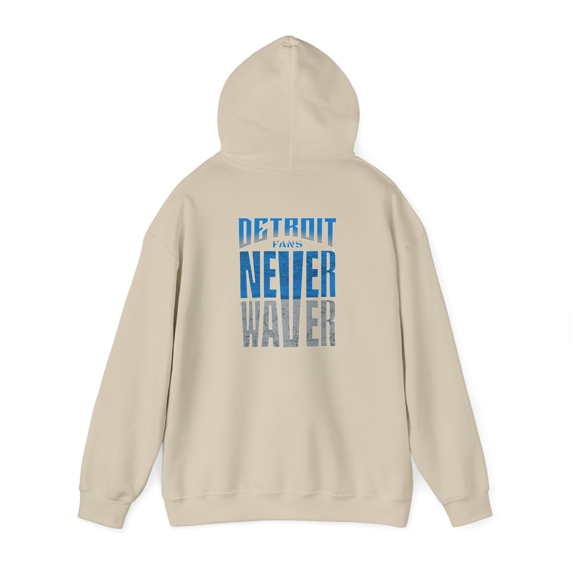 Unisex Heavy Blend™ Hooded Sweatshirt - 'Detroit Fans Never Waver' Inspirational Hoodie for Fans - Never Waver