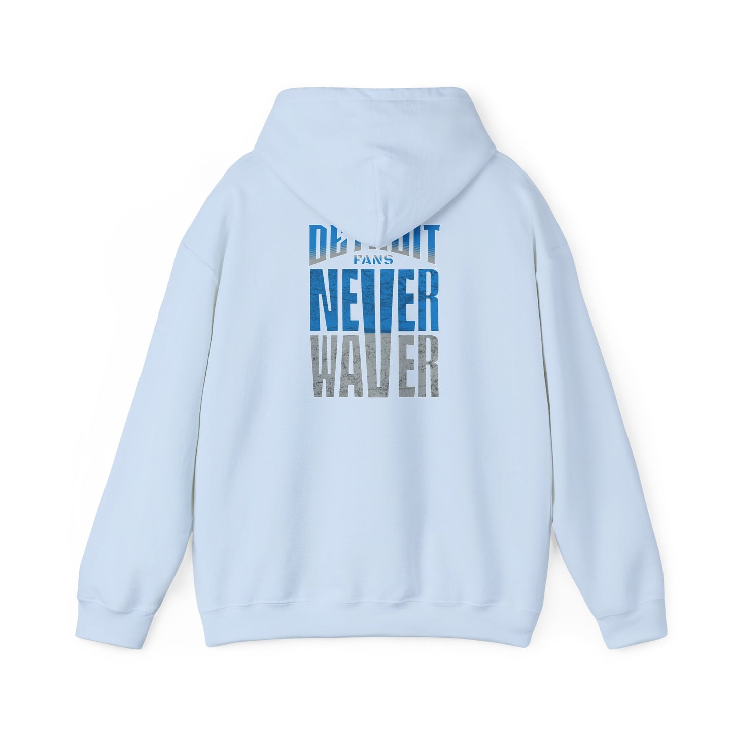 Unisex Heavy Blend™ Hooded Sweatshirt - 'Detroit Fans Never Waver' Inspirational Hoodie for Fans - Never Waver