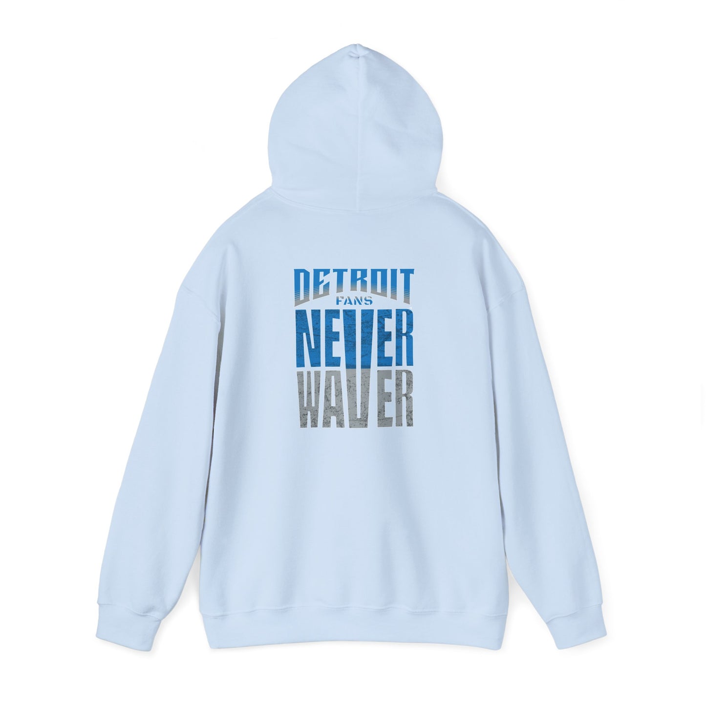 Unisex Heavy Blend™ Hooded Sweatshirt - 'Detroit Fans Never Waver' Inspirational Hoodie for Fans - Never Waver