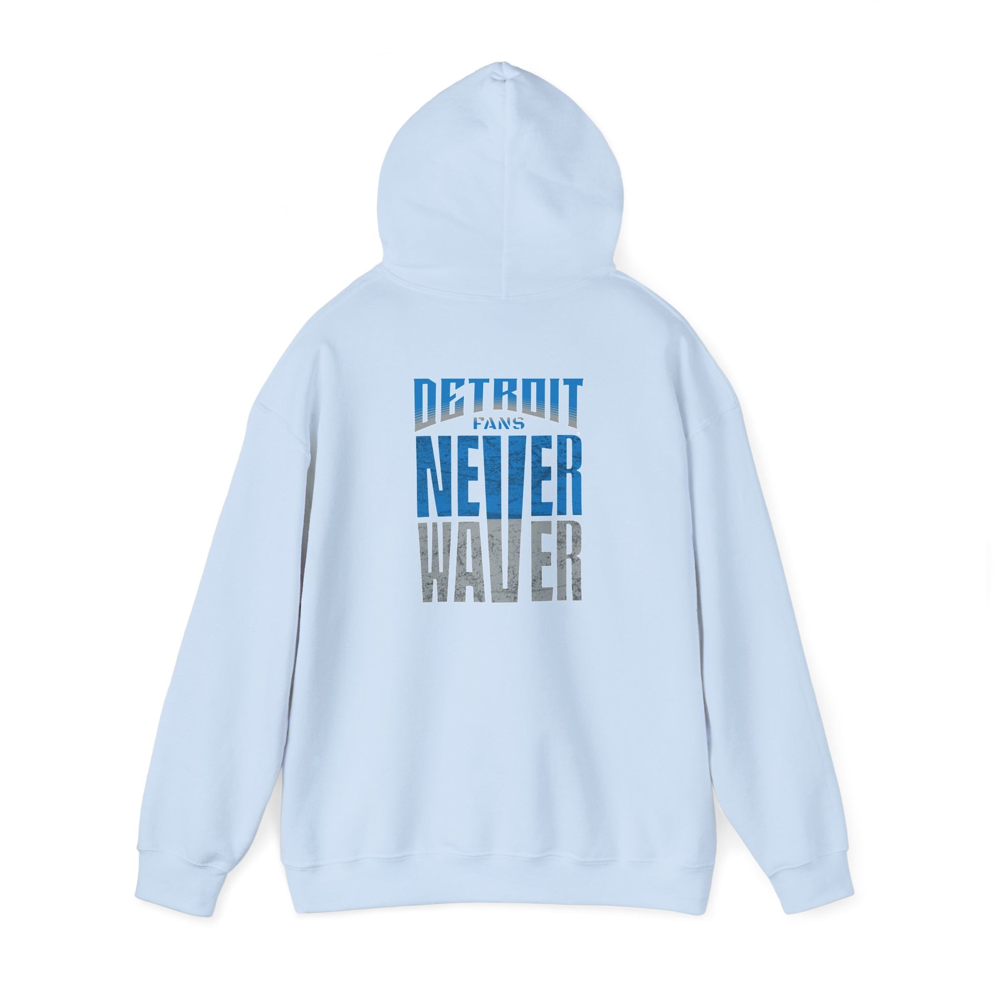 Unisex Heavy Blend™ Hooded Sweatshirt - 'Detroit Fans Never Waver' Inspirational Hoodie for Fans - Never Waver