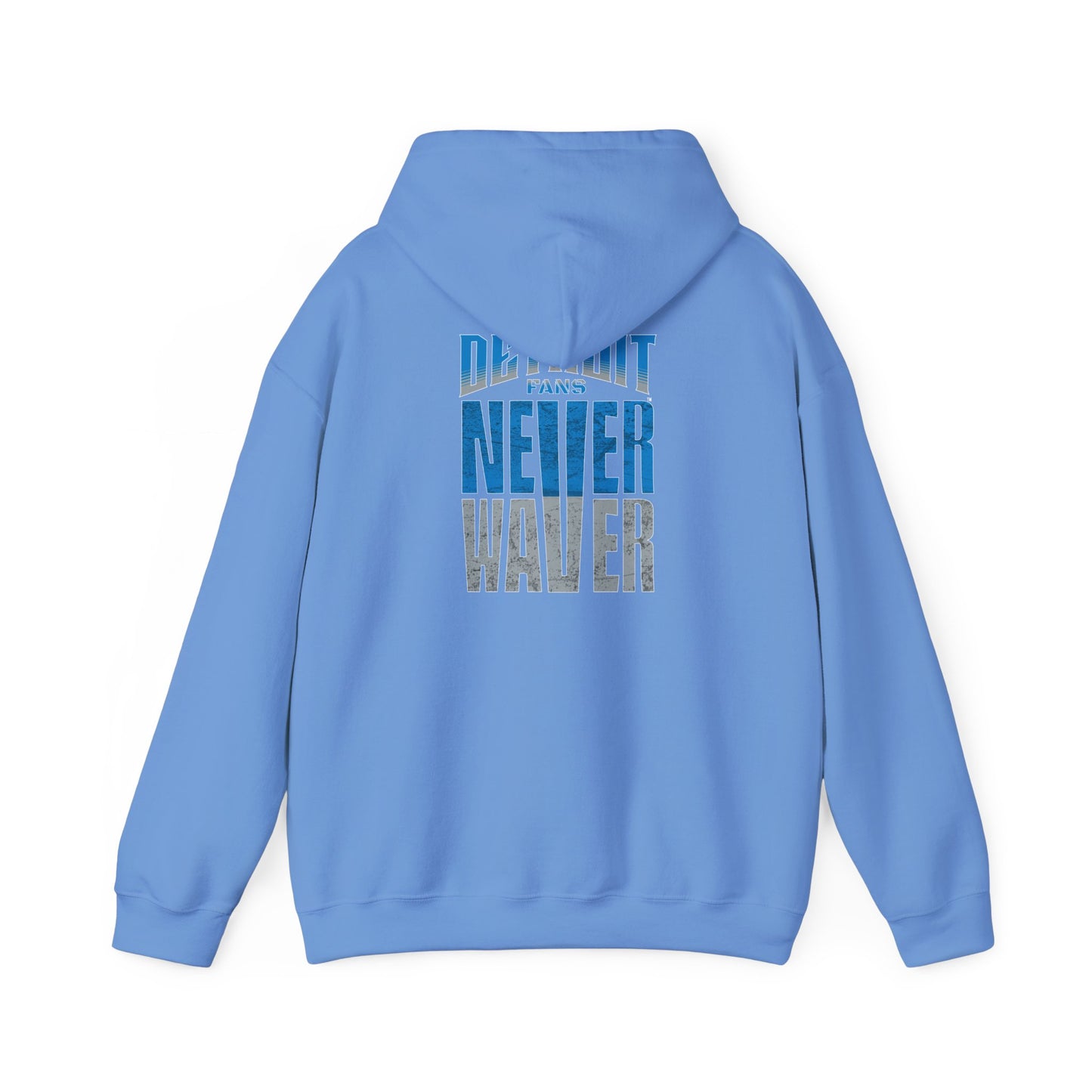 Unisex Heavy Blend™ Hooded Sweatshirt - 'Detroit Fans Never Waver' Inspirational Hoodie for Fans - Never Waver