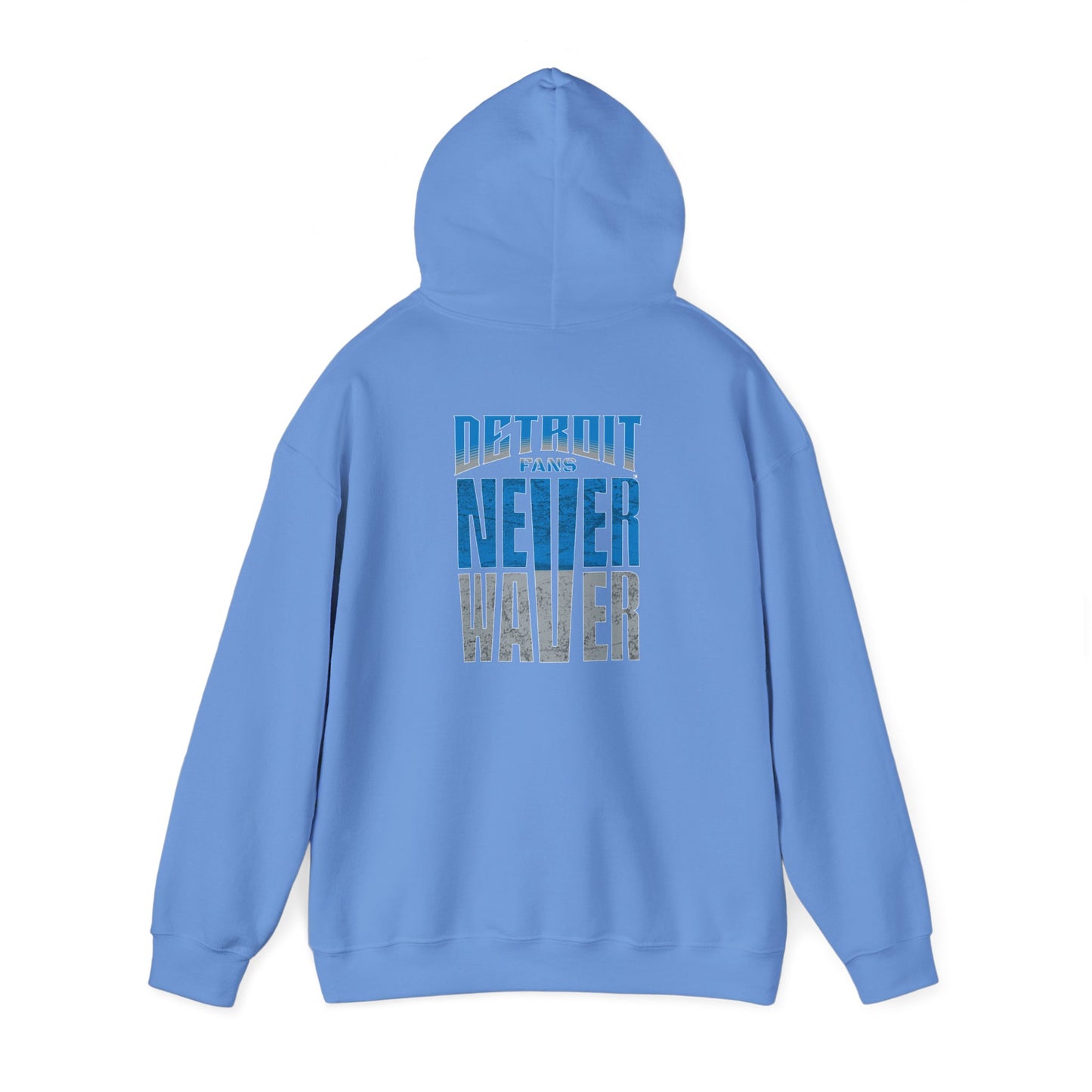 Unisex Heavy Blend™ Hooded Sweatshirt - 'Detroit Fans Never Waver' Inspirational Hoodie for Fans - Never Waver