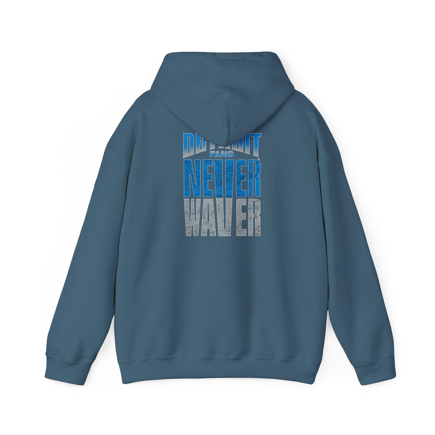 Unisex Heavy Blend™ Hooded Sweatshirt - 'Detroit Fans Never Waver' Inspirational Hoodie for Fans - Never Waver