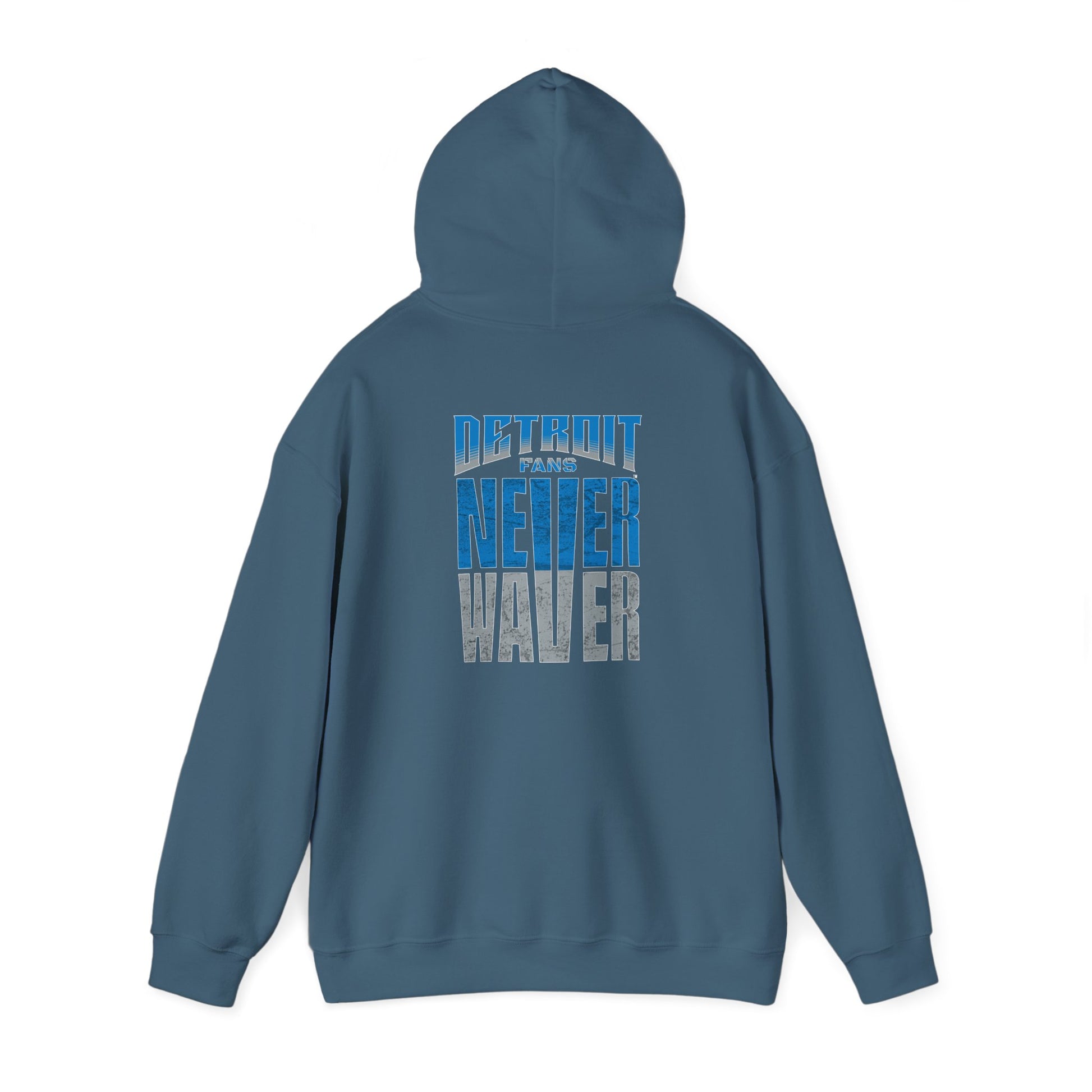 Unisex Heavy Blend™ Hooded Sweatshirt - 'Detroit Fans Never Waver' Inspirational Hoodie for Fans - Never Waver