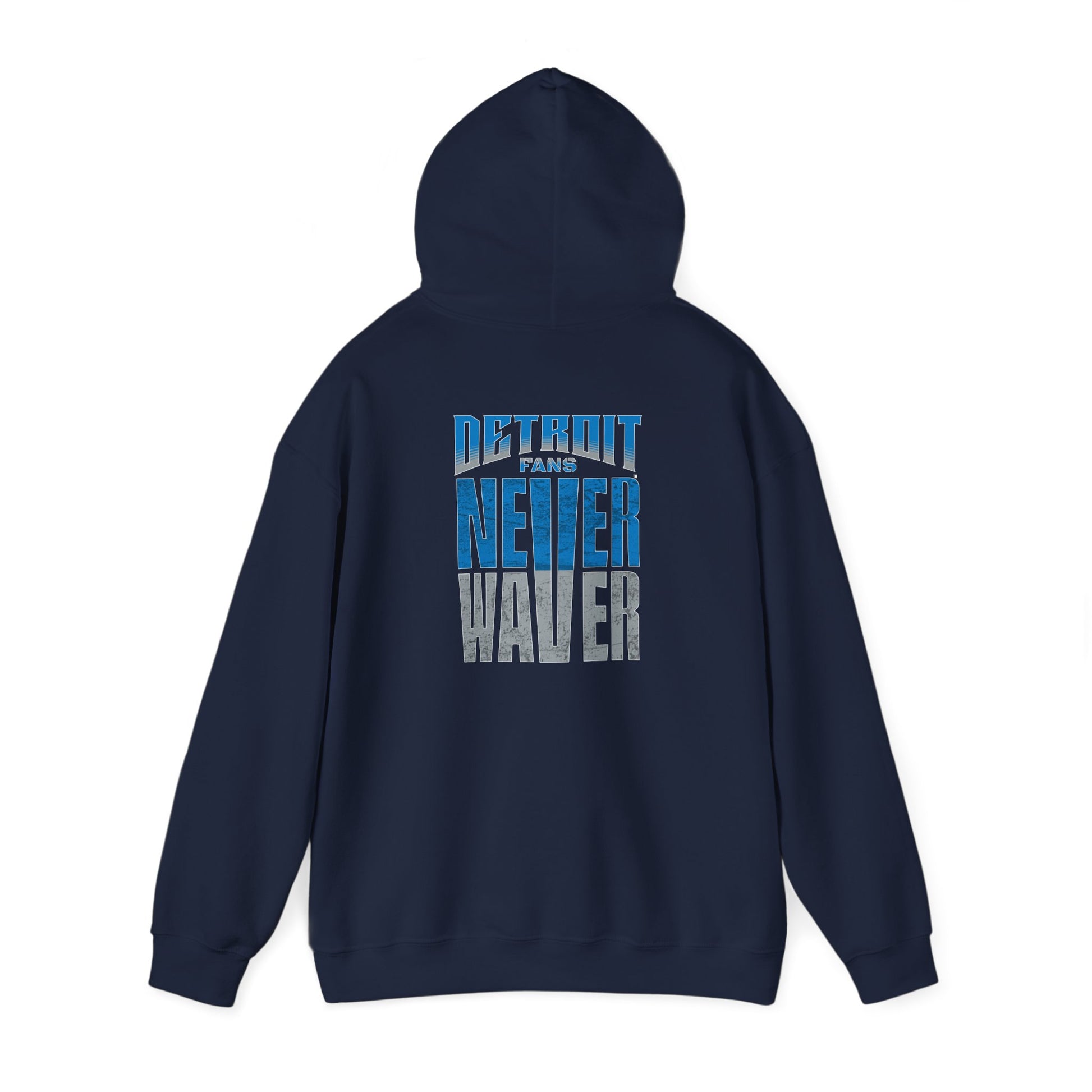 Unisex Heavy Blend™ Hooded Sweatshirt - 'Detroit Fans Never Waver' Inspirational Hoodie for Fans - Never Waver