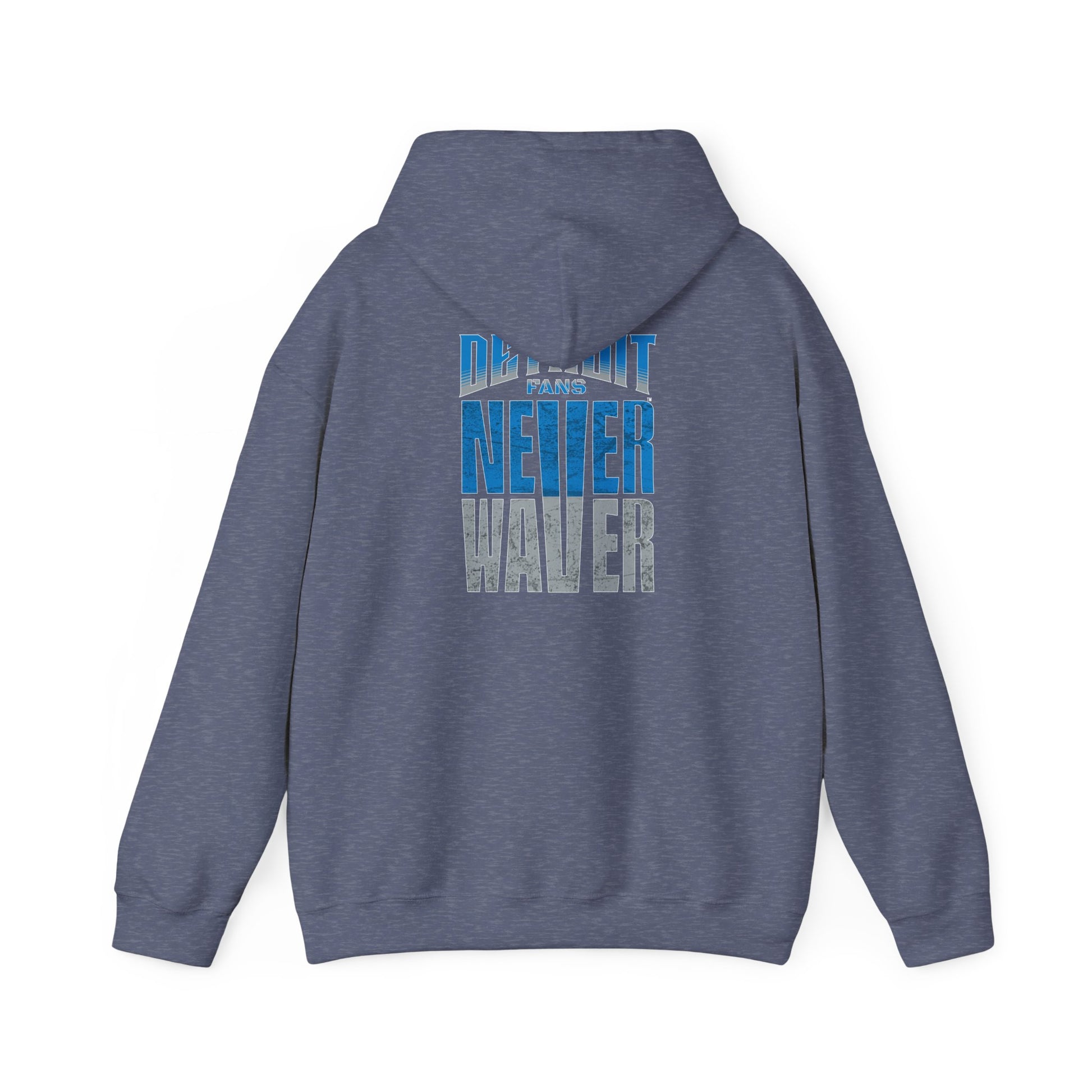 Unisex Heavy Blend™ Hooded Sweatshirt - 'Detroit Fans Never Waver' Inspirational Hoodie for Fans - Never Waver
