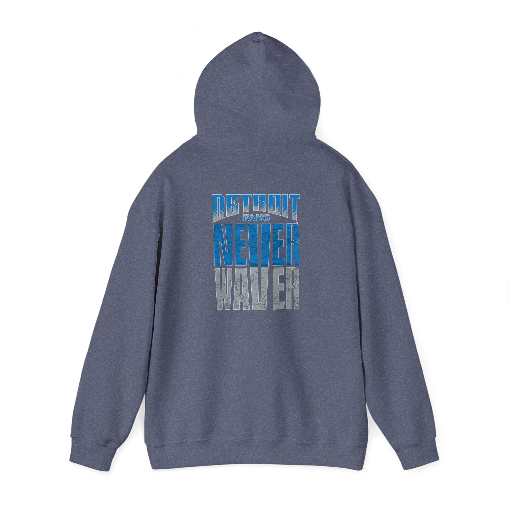 Unisex Heavy Blend™ Hooded Sweatshirt - 'Detroit Fans Never Waver' Inspirational Hoodie for Fans - Never Waver
