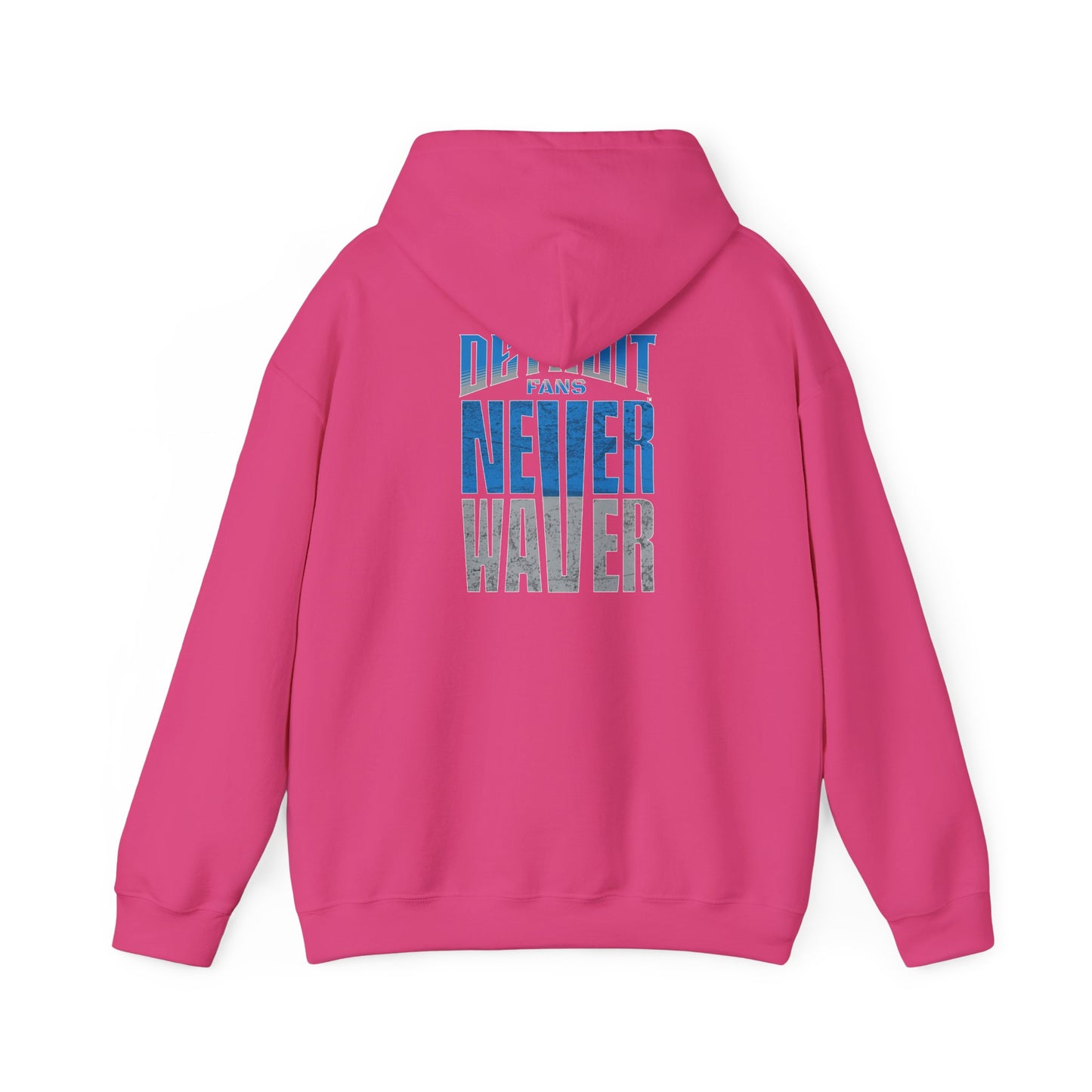 Unisex Heavy Blend™ Hooded Sweatshirt - 'Detroit Fans Never Waver' Inspirational Hoodie for Fans - Never Waver