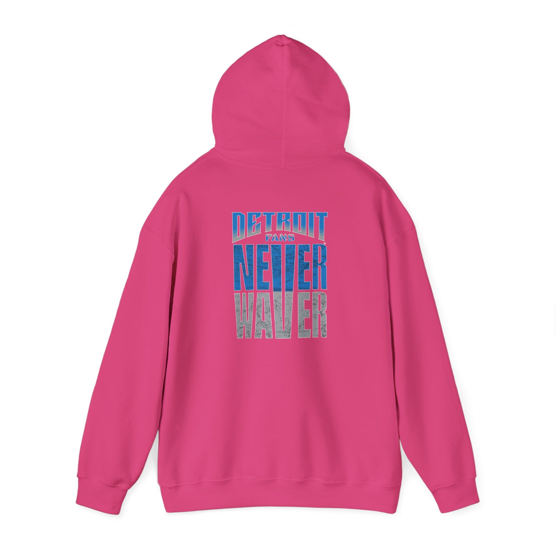 Unisex Heavy Blend™ Hooded Sweatshirt - 'Detroit Fans Never Waver' Inspirational Hoodie for Fans - Never Waver