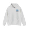 Unisex Heavy Blend™ Hooded Sweatshirt - "Detroit Fans NEVER WAVER w Leopard Football" Inspirational Wear - Never Waver