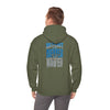 Unisex Heavy Blend™ Hooded Sweatshirt - "Detroit Fans NEVER WAVER w Leopard Football" Inspirational Wear - Never Waver