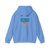 Unisex Heavy Blend™ Hooded Sweatshirt - "Detroit Fans NEVER WAVER w Leopard Football" Inspirational Wear - Never Waver