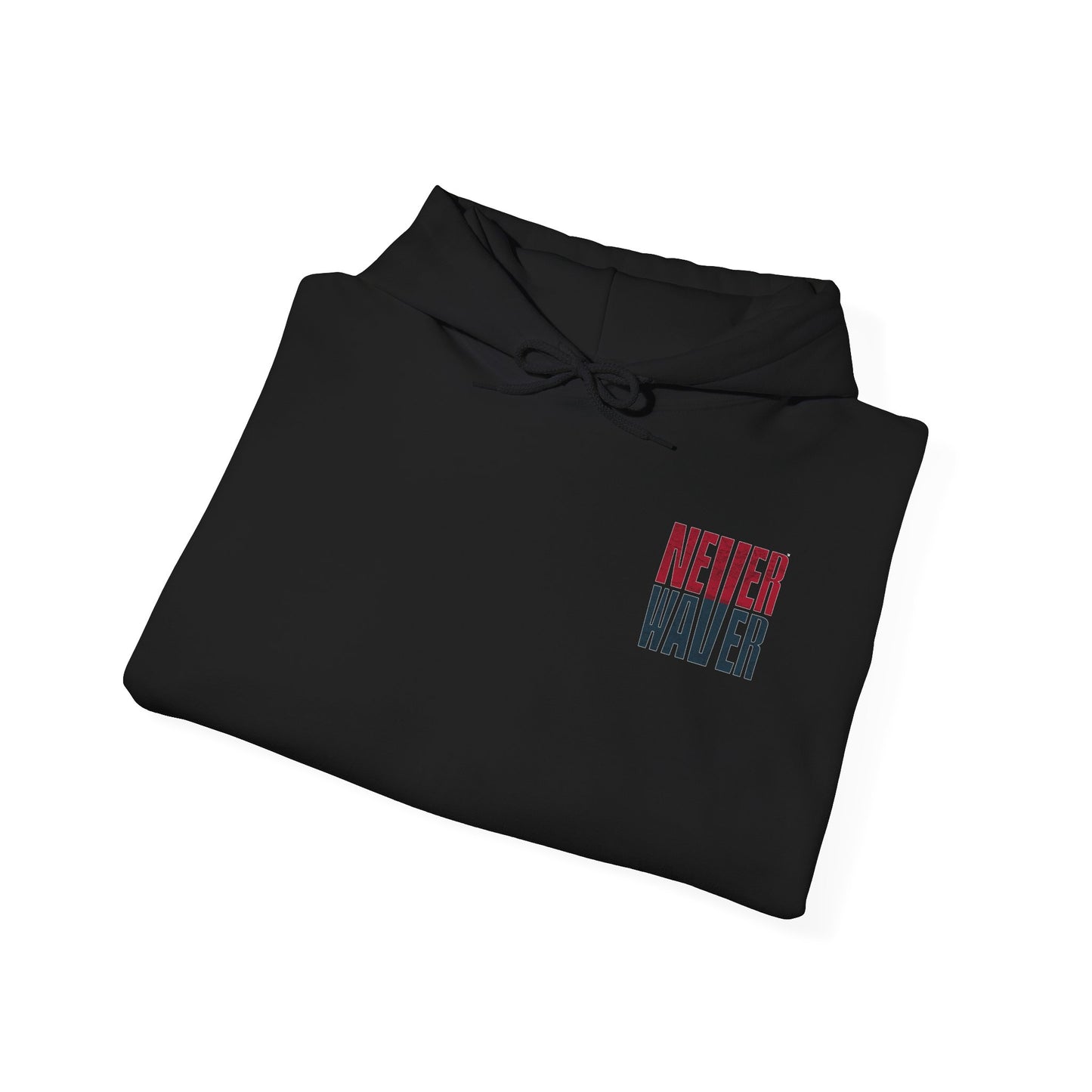 Unisex Heavy Blend™ Hooded Sweatshirt - "HOUSTON FANS NEVER WAVER w Leopard Football" Inspirational Wear - Never Waver