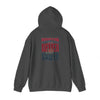 Unisex Heavy Blend™ Hooded Sweatshirt - "HOUSTON FANS NEVER WAVER w Leopard Football" Inspirational Wear - Never Waver