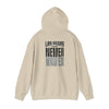 Unisex Heavy Blend™ Hooded Sweatshirt - Las Vegas Fans Never Waver Design, Perfect for Sports Fans - Never Waver