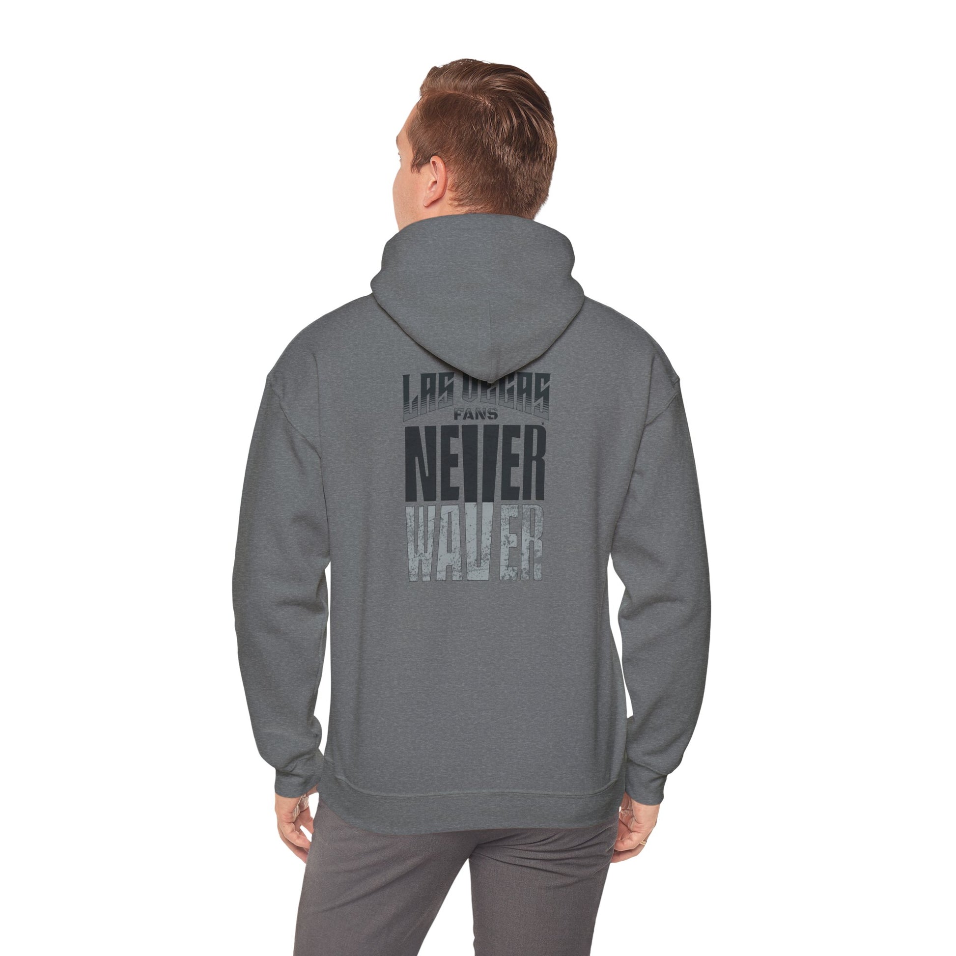 Unisex Heavy Blend™ Hooded Sweatshirt - Las Vegas Fans Never Waver Design, Perfect for Sports Fans - Never Waver