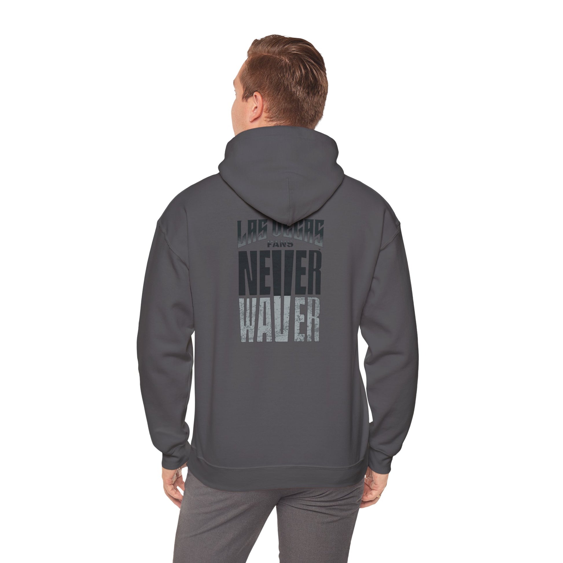 Unisex Heavy Blend™ Hooded Sweatshirt - Las Vegas Fans Never Waver Design, Perfect for Sports Fans - Never Waver