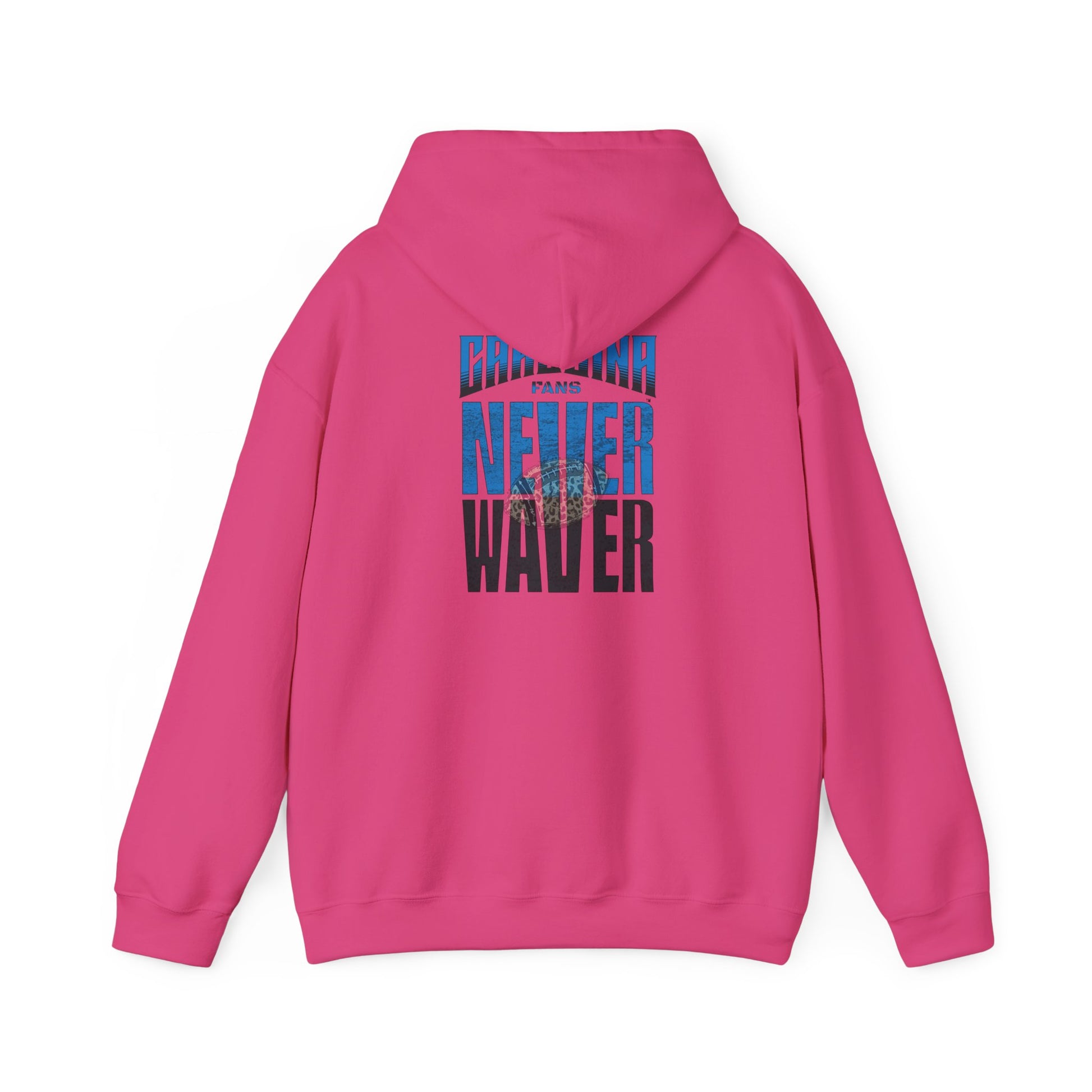 Unisex Heavy Blend™ Hooded Sweatshirt - Never Waver Carolina Fans w Leopard Football - Never Waver