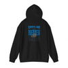 Unisex Heavy Blend™ Hooded Sweatshirt - Never Waver Carolina Fans w Leopard Football - Never Waver