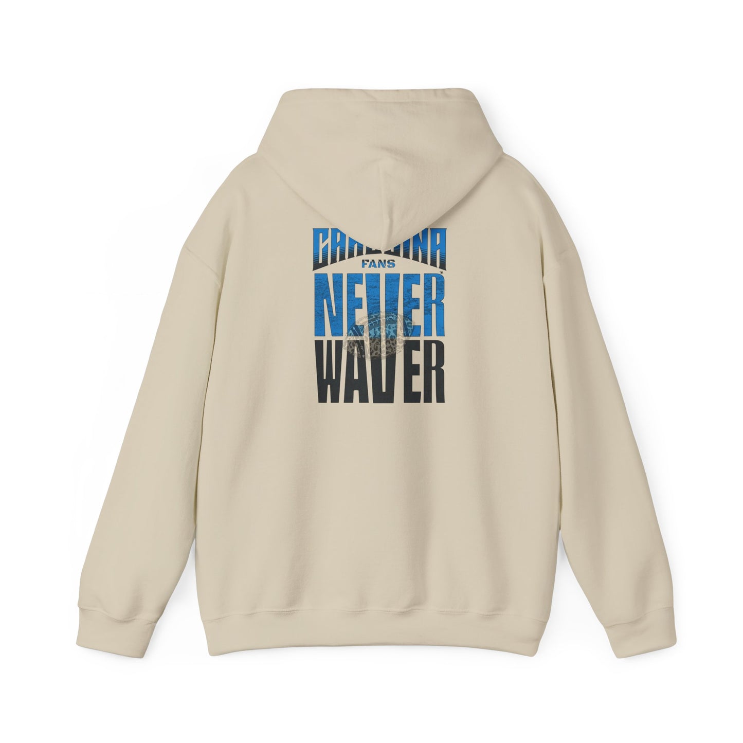 Unisex Heavy Blend™ Hooded Sweatshirt - Never Waver Carolina Fans w Leopard Football - Never Waver