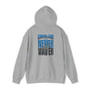 Unisex Heavy Blend™ Hooded Sweatshirt - Never Waver Carolina Fans w Leopard Football - Never Waver