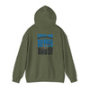 Unisex Heavy Blend™ Hooded Sweatshirt - Never Waver Carolina Fans w Leopard Football - Never Waver