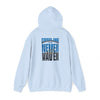 Unisex Heavy Blend™ Hooded Sweatshirt - Never Waver Carolina Fans w Leopard Football - Never Waver