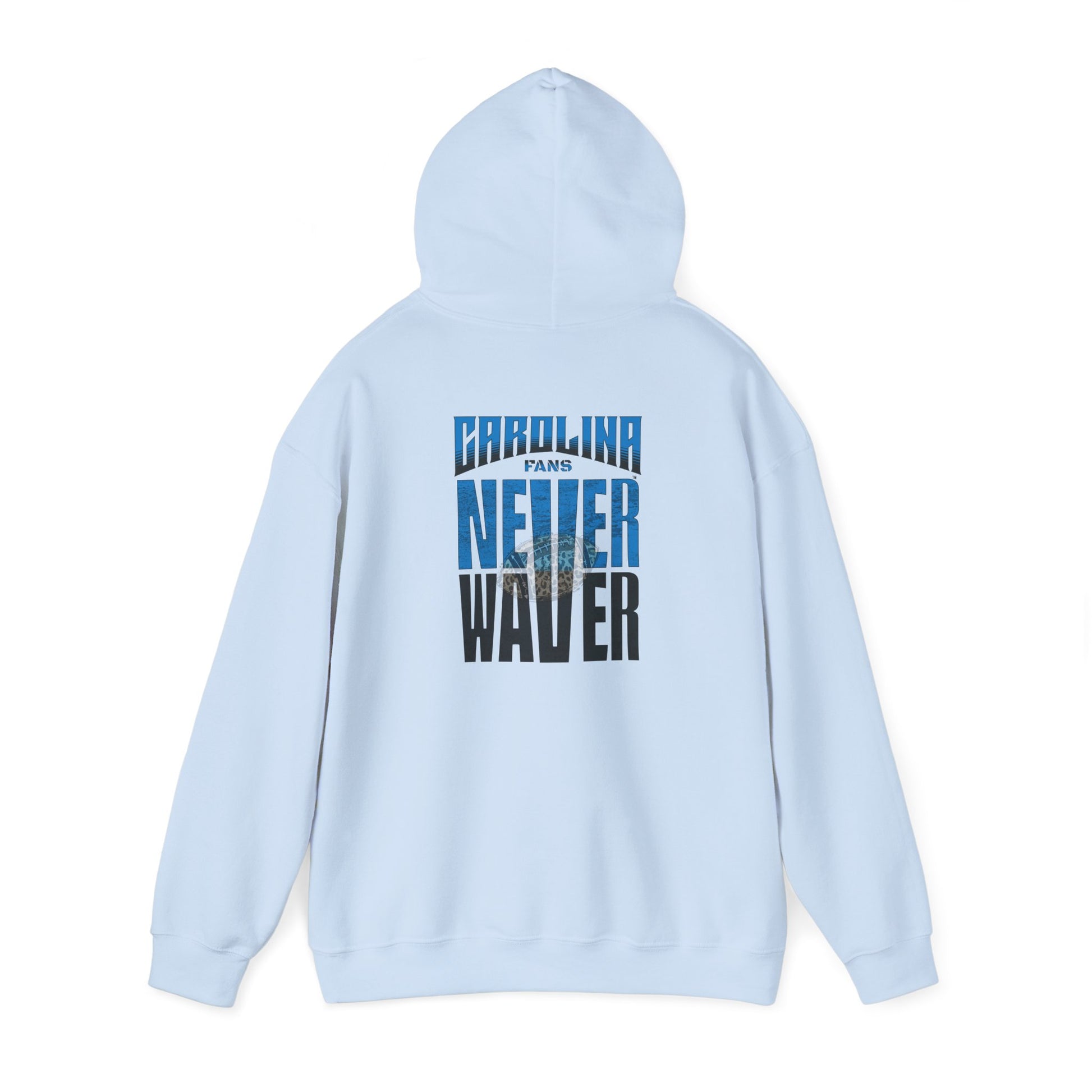 Unisex Heavy Blend™ Hooded Sweatshirt - Never Waver Carolina Fans w Leopard Football - Never Waver