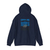 Unisex Heavy Blend™ Hooded Sweatshirt - Never Waver Carolina Fans w Leopard Football - Never Waver