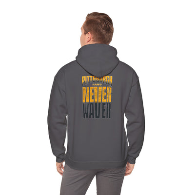 Unisex Heavy Blend™ Hooded Sweatshirt - "Never Waver" Design for Pittsburgh Fans - Never Waver
