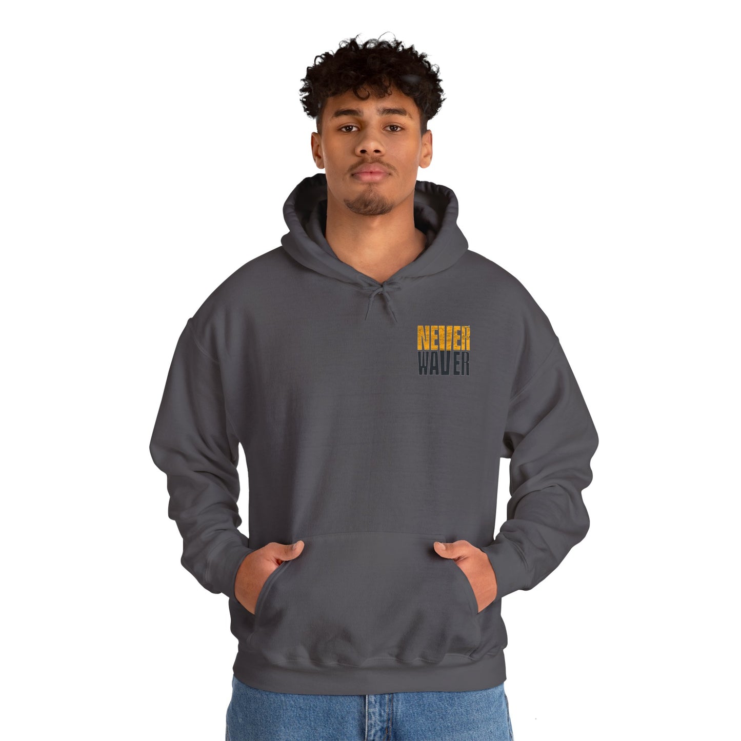 Unisex Heavy Blend™ Hooded Sweatshirt - "Never Waver" Design for Pittsburgh Fans - Never Waver