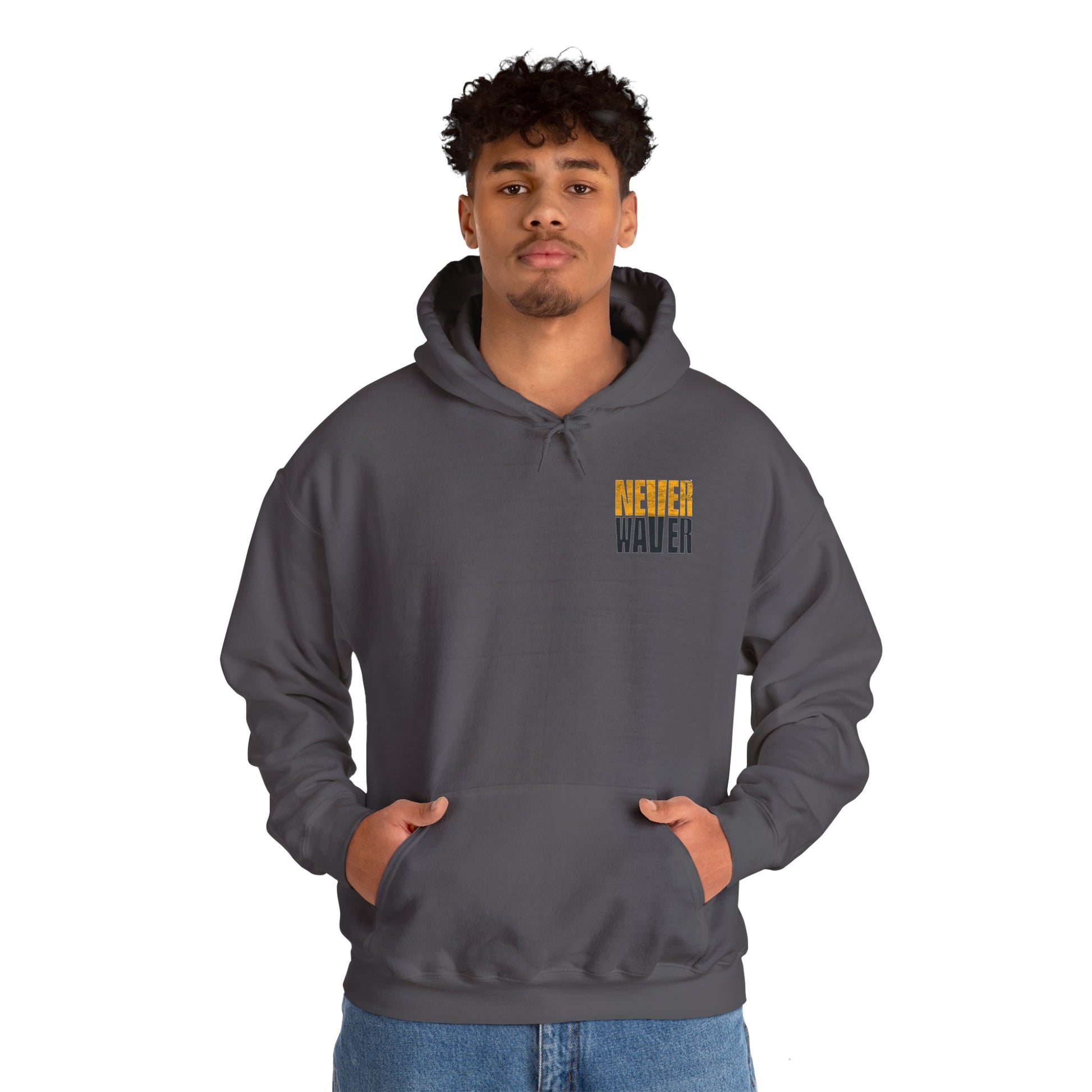 Unisex Heavy Blend™ Hooded Sweatshirt - "Never Waver" Design for Pittsburgh Fans - Never Waver