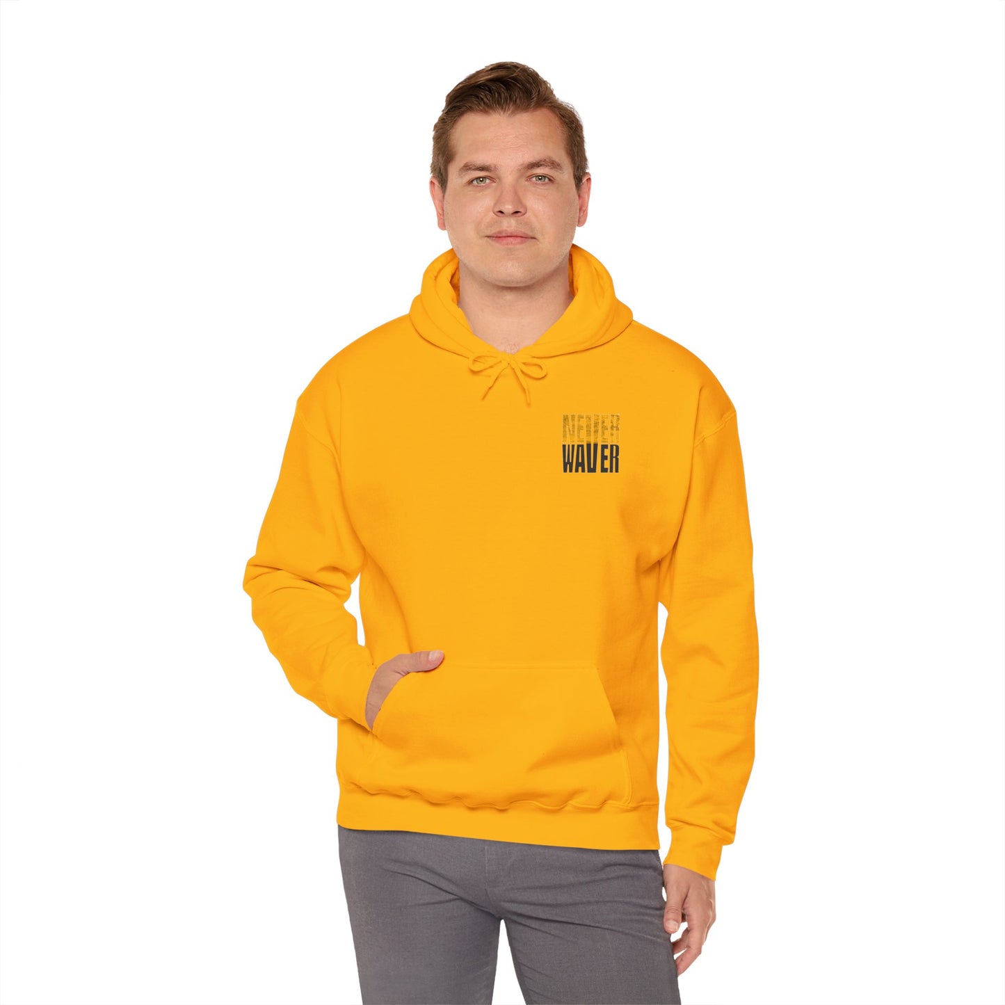 Unisex Heavy Blend™ Hooded Sweatshirt - "Never Waver" Design for Pittsburgh Fans - Never Waver