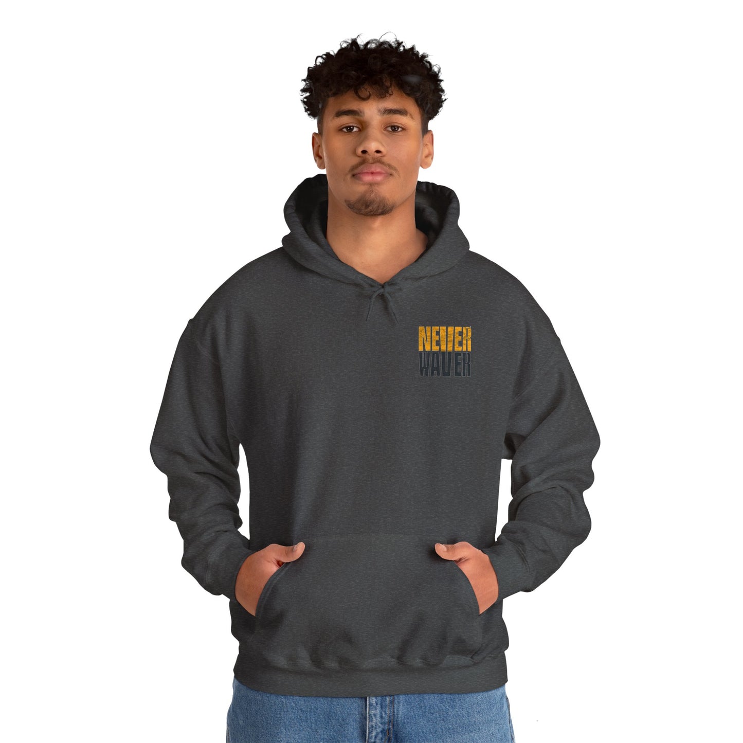 Unisex Heavy Blend™ Hooded Sweatshirt - "Never Waver" Design for Pittsburgh Fans - Never Waver