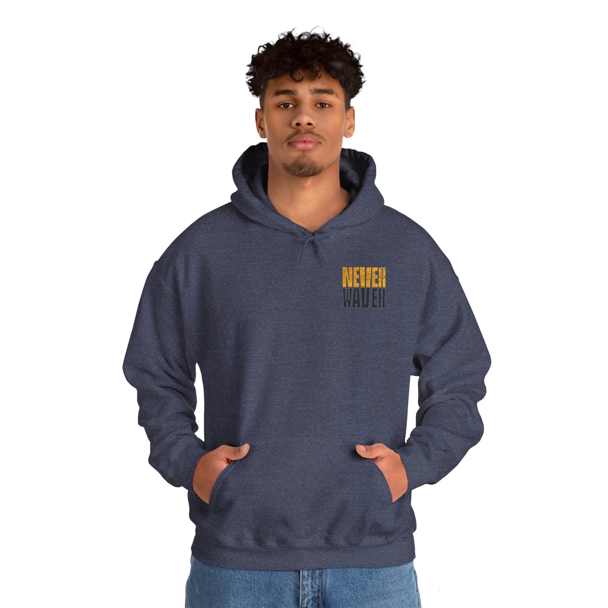 Unisex Heavy Blend™ Hooded Sweatshirt - "Never Waver" Design for Pittsburgh Fans - Never Waver