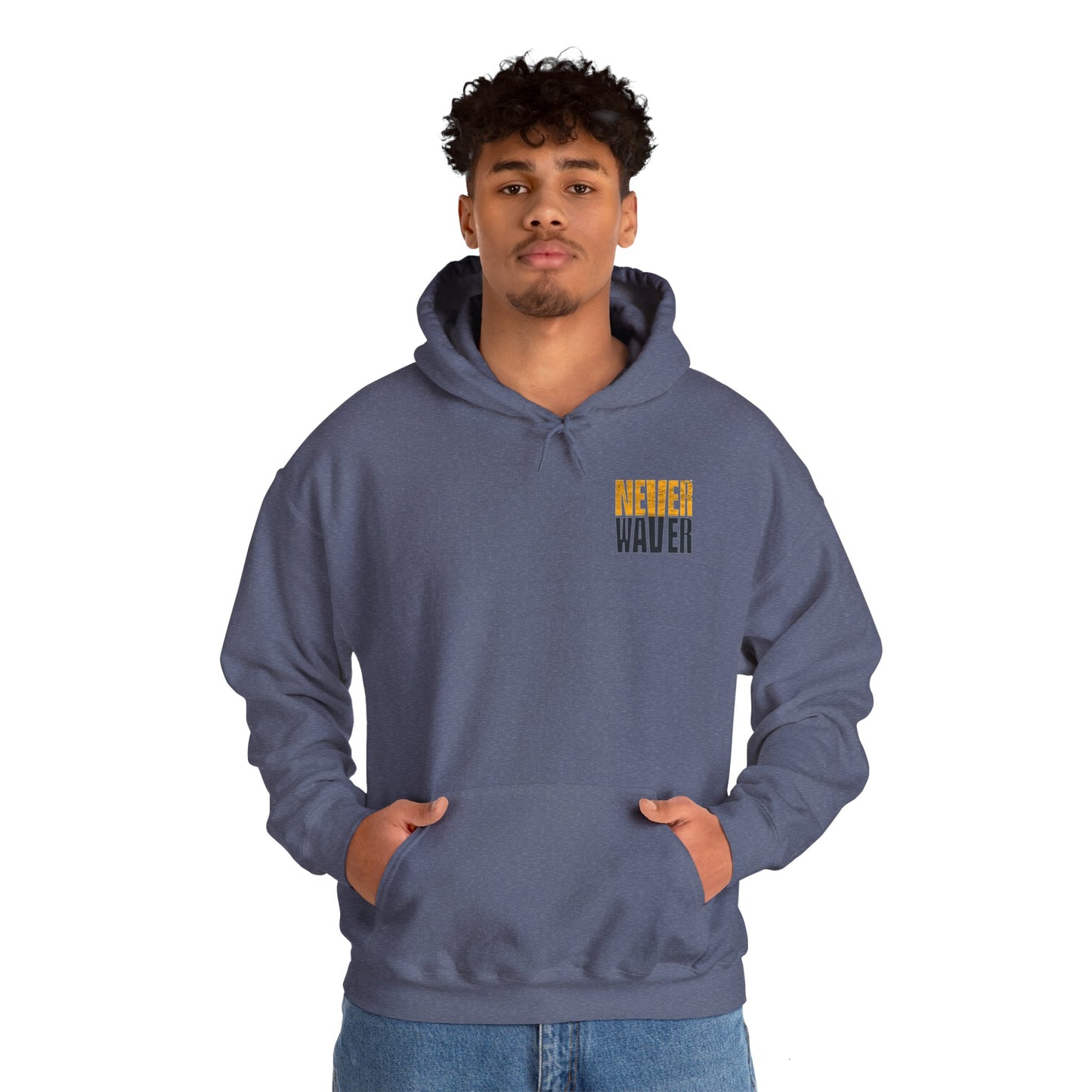 Unisex Heavy Blend™ Hooded Sweatshirt - "Never Waver" Design for Pittsburgh Fans - Never Waver