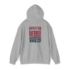 Unisex Heavy Blend™ Hooded Sweatshirt - 'Never Waver Houston Fans' Inspirational Hoodie for Fans - Never Waver