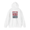 Unisex Heavy Blend™ Hooded Sweatshirt - 'Never Waver Houston Fans' Inspirational Hoodie for Fans - Never Waver