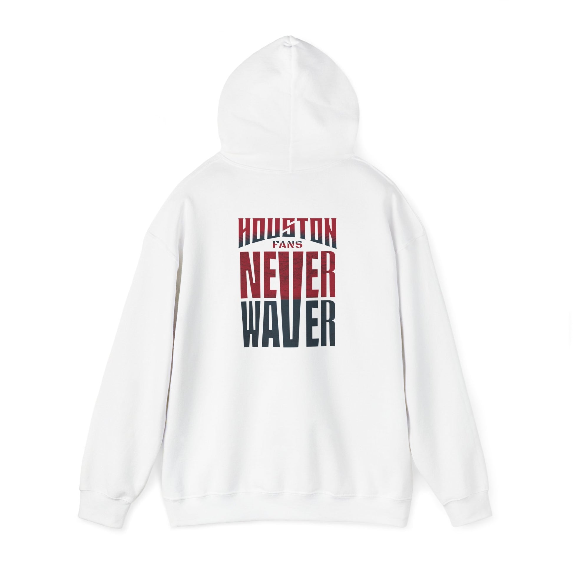 Unisex Heavy Blend™ Hooded Sweatshirt - 'Never Waver Houston Fans' Inspirational Hoodie for Fans - Never Waver