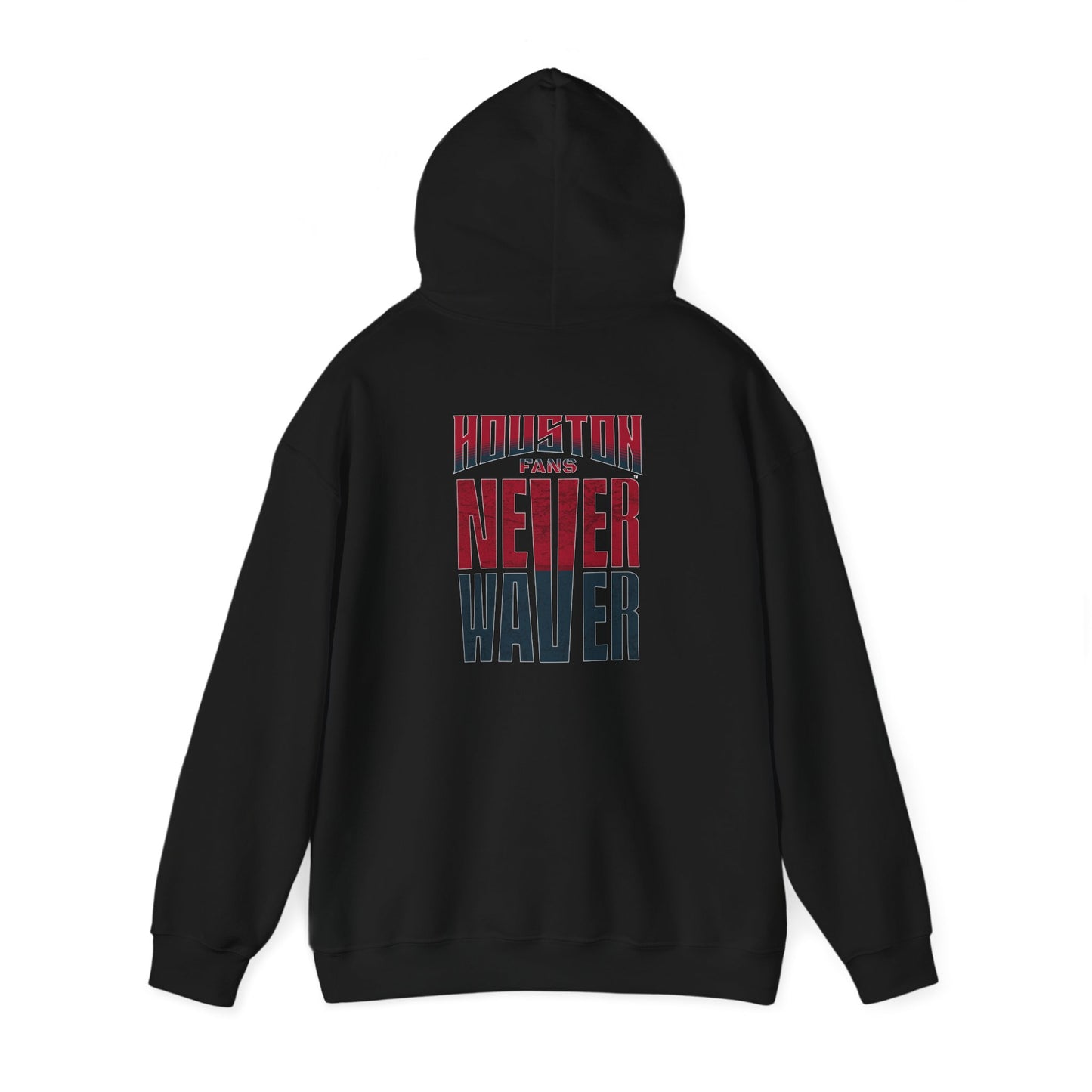 Unisex Heavy Blend™ Hooded Sweatshirt - 'Never Waver Houston Fans' Inspirational Hoodie for Fans - Never Waver