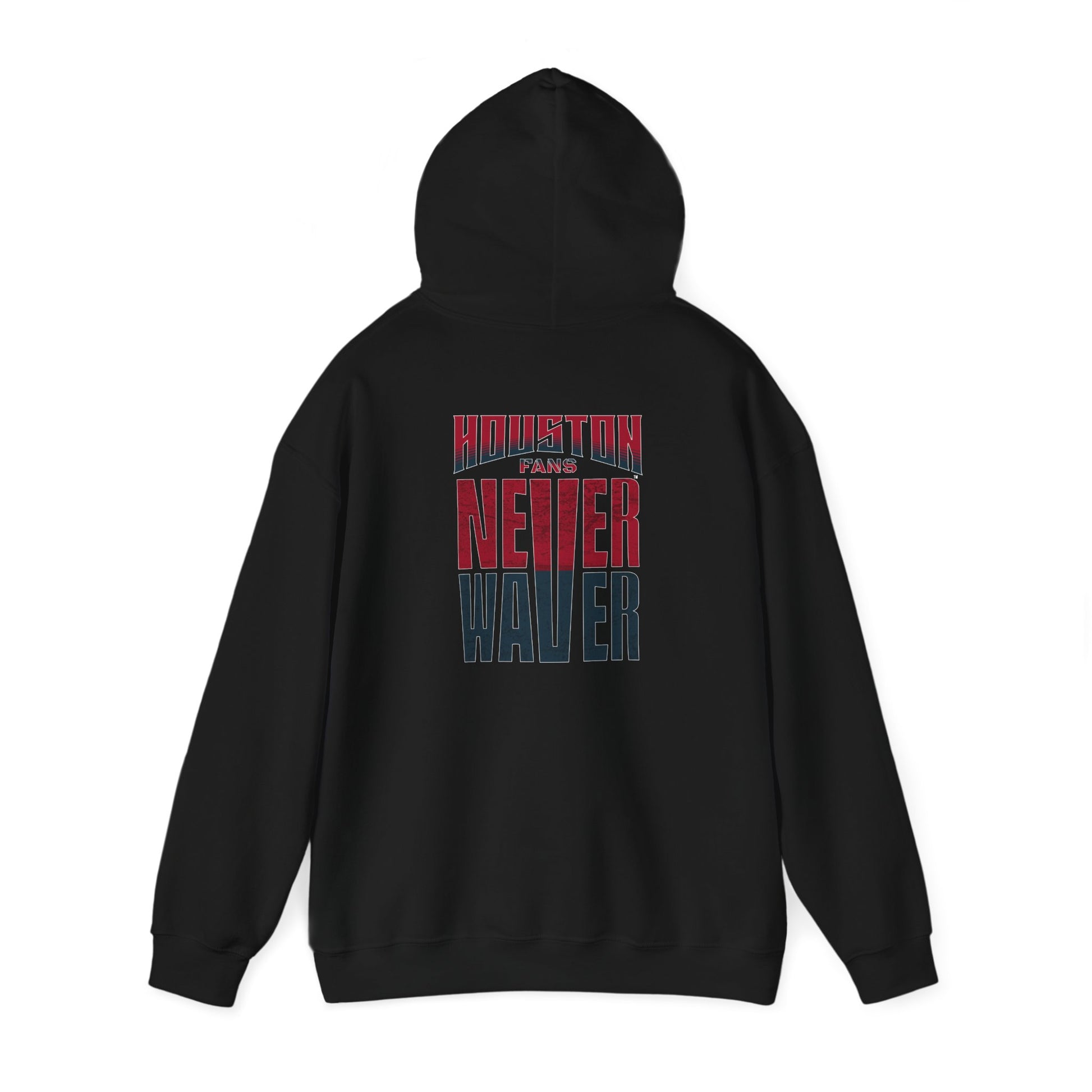 Unisex Heavy Blend™ Hooded Sweatshirt - 'Never Waver Houston Fans' Inspirational Hoodie for Fans - Never Waver