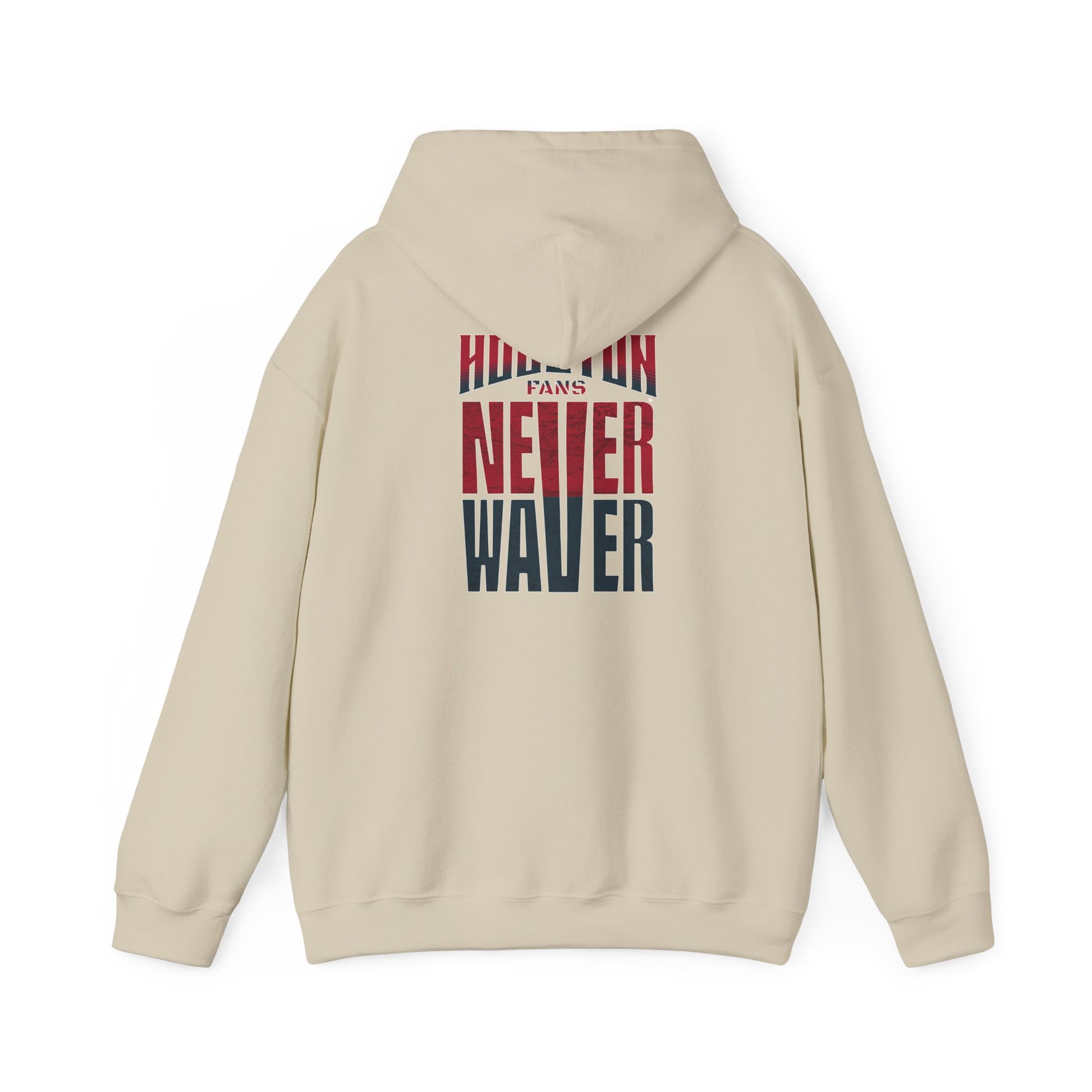 Unisex Heavy Blend™ Hooded Sweatshirt - 'Never Waver Houston Fans' Inspirational Hoodie for Fans - Never Waver